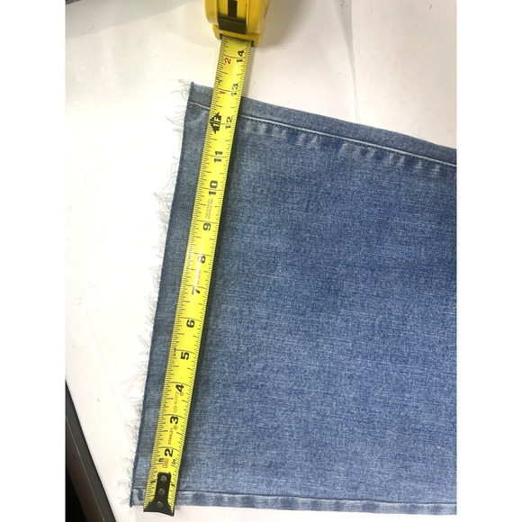NEW Ava & Viv Women's Blue Jeans Size 22 High-Rise Flare Raw Hem Distressed - Picture 12 of 14